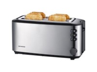 SEVERIN AT 2509 Brødrister Børstet rustfrit stål/sort