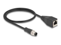 DeLOCK CAT 5e S/FTP 50cm Netværkskabel Sort