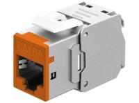 Keystone Module RJ45 CAT 6A, STP, Slim, orange, orange, orange