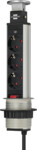 brennenstuhl Tower Power Table Extension Socket Stikdåse 3-stik Sort Sølv 2m