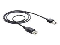 Delock EASY-USB USB forlængerkabel 1m Sort