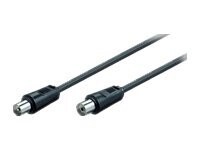 MicroConnect Antennekabel Dobbelt afskærmet koaksial 7.5m Sort Sort