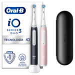 Oral-B iO3 Duo Sort, Rose, Hvid