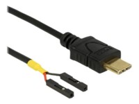 Delock USB Type-C kabel 10cm Sort