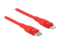 Delock Lightning-kabel 1m Rød