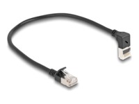 DeLOCK CAT 6a S/FTP 25cm Patchkabel Sort