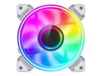 GameMax DUAL RING INFINITY WH Fan 1-pack Hvid 120 mm
