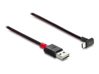 Delock Easy USB 2.0 USB Type-C kabel Sort Rød