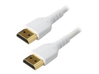 StarTech.com 2m Premium Certified HDMI 2.0 Cable with Ethernet, Durable High Speed UHD 4K 60Hz HDR 10, 6ft Rugged M/M HDMI Cord with Aramid Fiber, TPE, Ultra HD Monitors, TVs & Displays - Heavy duty HDMI cable HDMI-kabel med Ethernet 2m Hvid