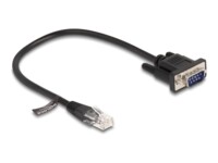 DeLOCK 30cm Seriel RS-232 kabel Sort