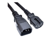 Akyga Strøm IEC 60320 C14 Strøm IEC 60320 C15 Sort 1.8m Strømkabel