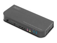 DIGITUS KVM / video / audio switch Desktop Væg-monterbar