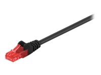 goobay CAT 6 Ikke afskærmet parsnoet (UTP) 25cm Patchkabel Sort