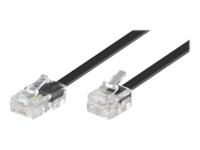 goobay Western cable 10m Telefon-/netværkskabel Sort