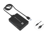 Conceptronic HUBBIES10B HUBBIES 4-Port USB 3.0/2.0 Hub, USB 3.2 Gen 1 Type-A, 90 cm