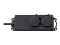 brennenstuhl Extension socket IP44 2-way black 2m H07RN-F 3G1,5 Stikdåse 2-stik Sort 2m