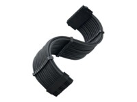 SilverStone Strøm 24 pin ATX (female) - Strøm 24 pin ATX (male) Sort 30cm Forlængerkabel til strøm