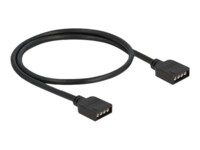 Delock RGB LED-forlængerkabel 30cm Sort