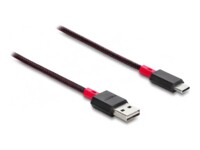 Delock Easy USB 2.0 USB Type-C kabel Sort Rød