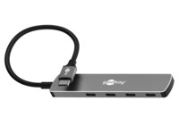 Slim 4-Port USB Hub, USB-C™ to USB-C™, 5 Gbit/s, grey