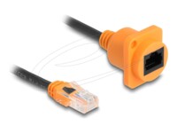 Delock CAT 5e Ikke afskærmet parsnoet (UTP) 30cm Forlængerkabel til netværk Orange/sort
