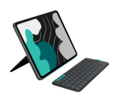 Logitech Flip Folio Tastatur og folio-kasse Saks Trådløs Schweizisk
