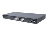 Intellinet 16-Port Gigabit Ethernet PoE+ Web-Managed Switch with 2 SFP Ports, IEEE 802.3at/af Power over Ethernet (PoE+/PoE) Compliant, 374 W, Endspan, 19' Rackmount Switch 16-porte Gigabit Ethernet PoE+