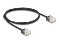 DeLOCK CAT 6 Ikke afskærmet parsnoet (UTP) 1m Patchkabel Sort