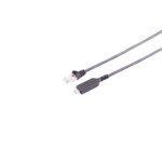 USB-C LAN adapter cable 1G, RJ45, PVC, black, 10m