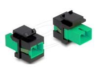 Delock Keystone Module SC Simplex female to SC Simplex female green / black