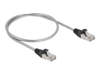 DeLOCK CAT 6a U/FTP 50cm Patchkabel Sølv