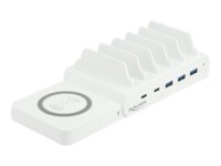 Delock USB and Wireless Charger Opladningsstation 5 / 9 / 12 / 15 / 16 / 20V