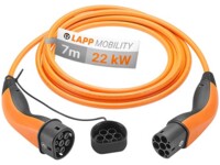 Type 2 Charging Cable, up to 22 kW, 7 m, orange, 7 m, orange