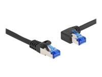DeLOCK CAT 6a S/FTP 50cm Netværkskabel Sort