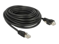 DeLOCK CAT 6 Afskærmet parsnoet kabel (SSTP) 10m Patchkabel Sort