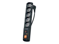 acar F5 PRO Strømstødsbeskytter 5-stik 10A Sort 3m