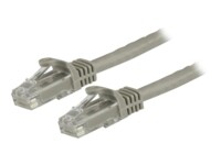 StarTech.com 15m CAT6 Ethernet Cable, 10 Gigabit Snagless RJ45 650MHz 100W PoE Patch Cord, CAT 6 10GbE UTP Network Cable w/Strain Relief, Grey, Fluke Tested/Wiring is UL Certified/TIA - Category 6 - 24AWG (N6PATC15MGR) CAT 6 Ikke afskærmet parsnoet (UTP) 