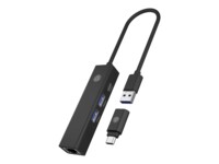 ICY BOX IB-HUB1439-LAN Sort