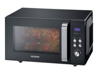 SEVERIN Mikrobølgeovn med grill Fritstående 900W 25liter Sort/rustfrit stål