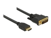 Delock Videoadapterkabel 50cm Sort