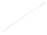 StarTech.com 20cm(8') Cable Ties with Mounting Hole, 4mm(1/8') wide, 52mm(2') Bundle Diameter, 22kg(50lb) Tensile Strength, Nylon 66 Self Locking Ties with Screw Hole, UL Listed, 100 Pack - UL94 V-2 Rated - TAA (CBMZTS10N8) 21.9cm Hvid