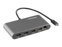 StarTech.com Thunderbolt 3 Mini Dock - Portable Dual Monitor w/HDMI 4K 60Hz - 2X USB-A Hub (3.2/2.0), GbE - 28cm Cable - TB3 Multiport Adapter - Mac/Windows - Upgraded Version of TB3DKM2HD (TB3DKMHDL) Thunderbolt 3 Dockingstation