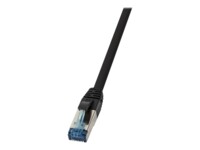 LogiLink 10G CAT 6a Kabel med afskærmning med folie og kobberfletning (SFTP 10m Patchkabel Sort