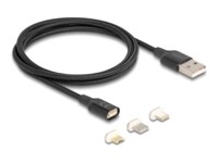 Delock Adaptersæt til USB oplader 1m Sort