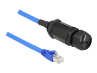 DeLOCK CAT 6a S/FTP 25cm Netværksadapter Blå