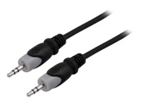 DELTACO MM-149 Audiokabel Sort 1m