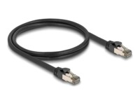 DeLOCK CAT 6a U/FTP 1m Netværkskabel Sort