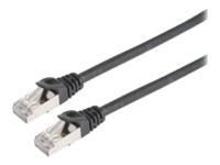 Prokord CAT 6a Kabel med afskærmning med folie og kobberfletning (SFTP 2m Netværkskabel Sort