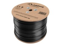 Lanberg CAT 5e Kabel med folie og kobberfletning (FTP) 305m Bulkkabel Sort