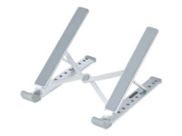 StarTech.com Foldable Laptop Riser Stand, Portable Height Adjustable Ergonomic Laptop Stand, Ventilated Aluminum Frame Supports 22lb (10Kg), Tilt/Raised/Angled Laptop/Tablet Stand, Collapsible Design Stander